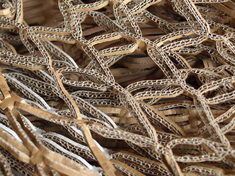 Brown corrugated cardboard packaging useful as a background