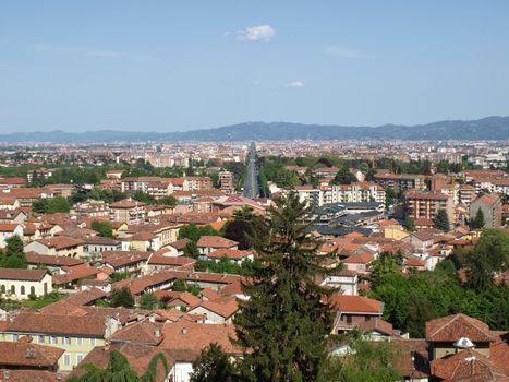 Turin panorama seen from the Castello di Rivoli hill