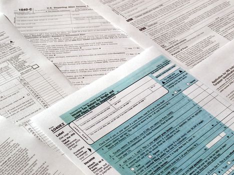 Range of various blank USA tax forms