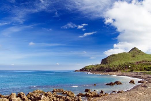 It is a beaufiful coral reef bay in Kenting of Taiwan.