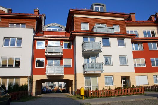 New modern apartments with balconies and gardens