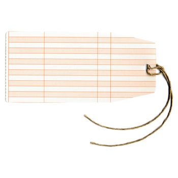 Price tag or address label with string