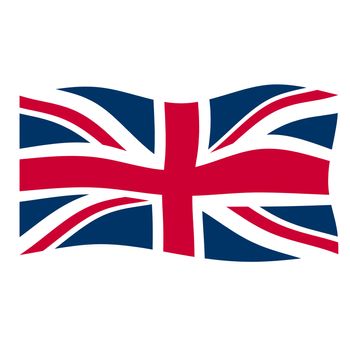 Flag of the UK floating in the wind