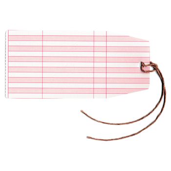 Price tag or address label with string