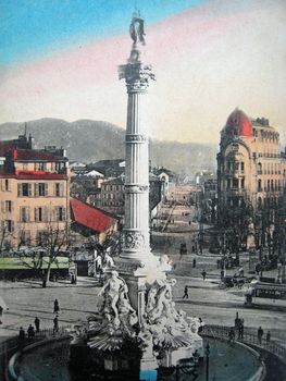 Marseille in south France with Cantini fountain