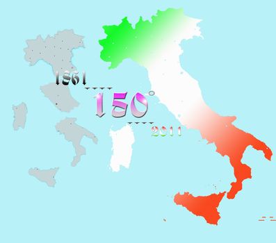 Italy. 150° anniversary of unification