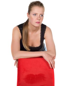 Closeup portrait of a beautiful young woman