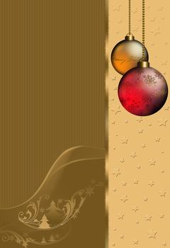 Christmas background with Christmas balls