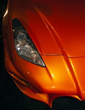 Detail from the front end of a Japanese modified car