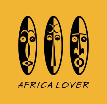 illustration for Africa lover showing three African masls