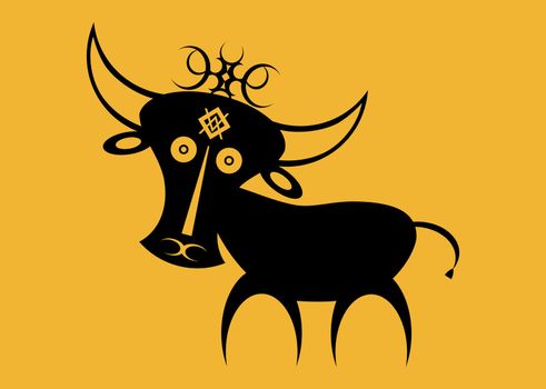 Tribal design of an African cow