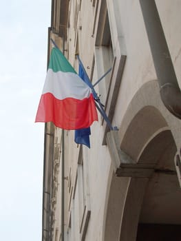 The national Italian flag of Italy (IT)