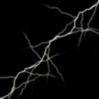 lightning on a black background - illustration
