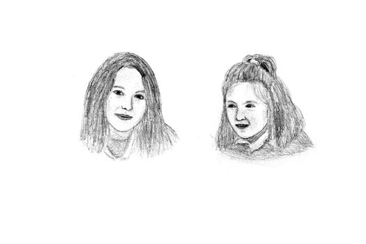 drawing of girls