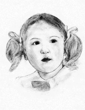 drawing of small girl