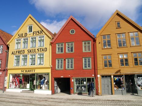 houses at bryggen in bergen