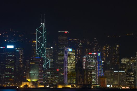 Hong Kong Harbor night view from Tsim Sha Tsui