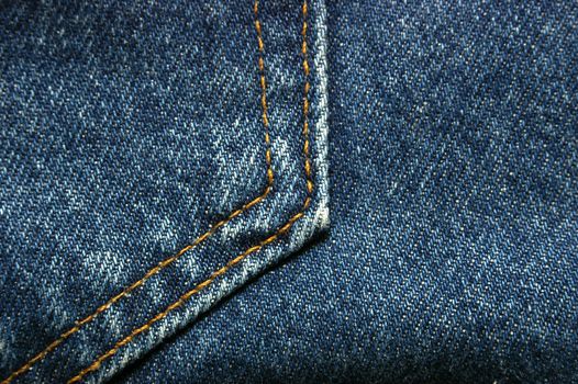 A detail of jean, denim material suitable for background.