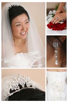 Combination of Korean Bride and bridal accessories
