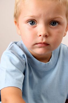 Beuatiful Blond toddler with big blue eyes