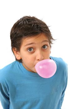 Bubble gum boy portrait with fun expressions. Look at my galery for more pictures of this model