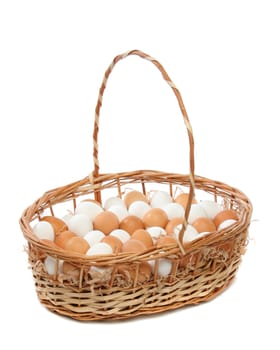 Easter eggs in a basket