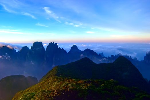 Filming in  Guangxi, China.This is a newly developed scenic