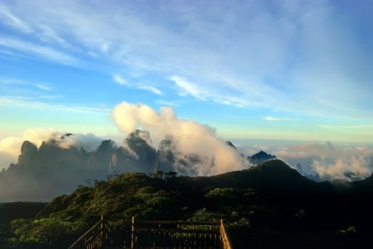 Filming in  Guangxi, China.This is a newly developed scenic