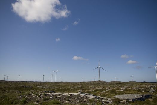 Wind turbines on Smøla, Norway