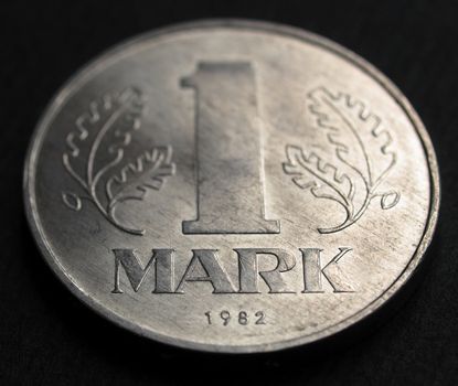 1 Mark coin from the DDR (East Germany) - Note: no more in use since german reunification in 1990