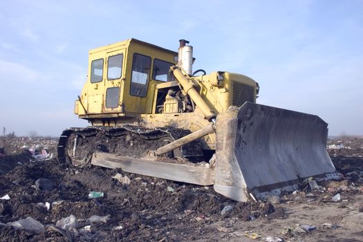 big working bulldozer