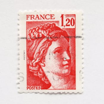 French stamp from France (in European Union)