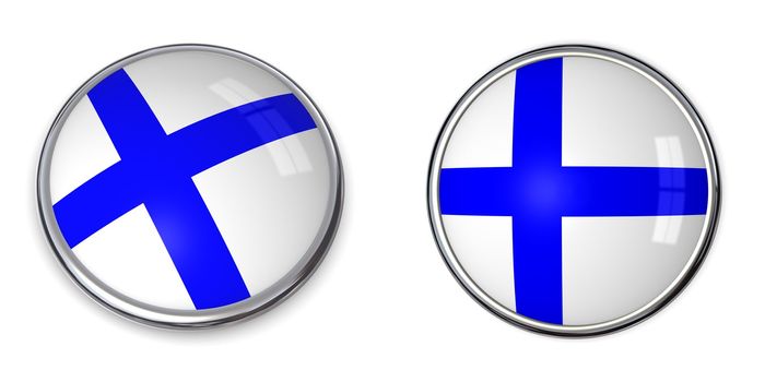 button style banner in 3D of Finland