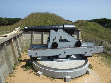 Old civil war cannon in a North Carolina historical pak