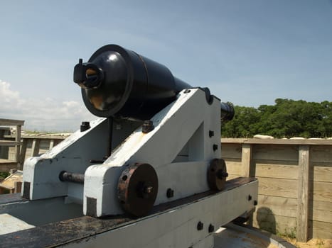 Old civil war cannon in a North Carolina historical pak