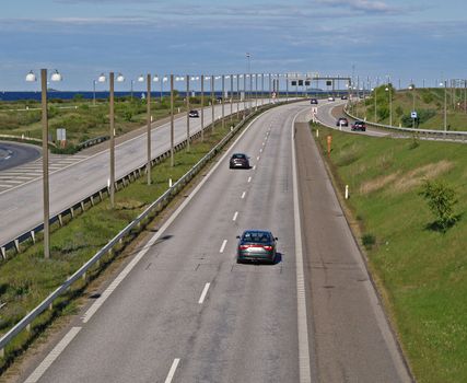 south bound two lane road from copenhagen denmark to malmo sweden