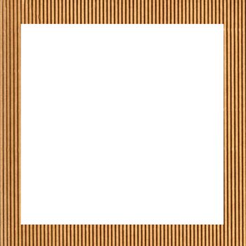 Brown corrugated cardboard frame with copy space