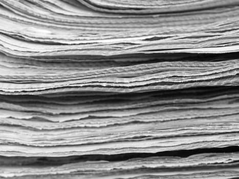 Detail of a stack pile of newspapers