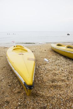 Kayak on the beach.