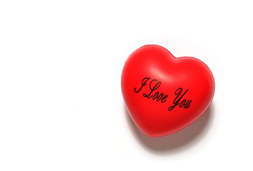Soft red heart with white background from my Valentine series