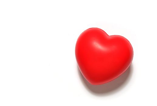 Soft red heart with white background from my Valentine series