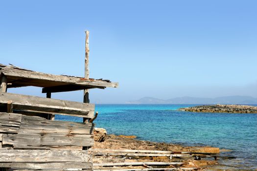 Formentera island near Ibiza in Mediterranean Spain summer