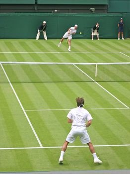 A Singles Tennis Match in the UK