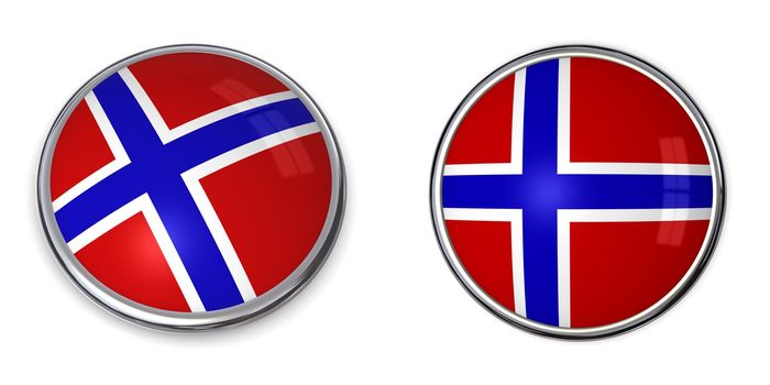 button style banner in 3D of Norway