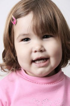 Cute brunette toddler