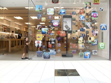 Apple Store at high end mall in Georgia, USA