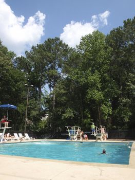 Neighborhood pool in Georgia, USA