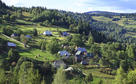 Village in Apuseni Mountains from Transylvania,Romania.