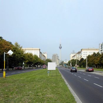 Karl Marx Allee in East Berlin, Germany