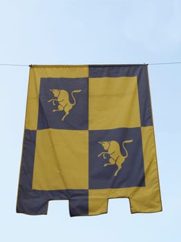 Symbol of Turin on an ancient medieval flag